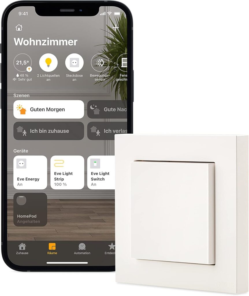Eve Light Switch (Matter) im SmartHomeLabor Test – smarter Unterputz-Lichtschalter für Apple Home, Alexa und Google Home